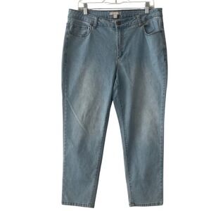 Woman‎ Within Classic Blue Denim Straight Jeans 16W Petite